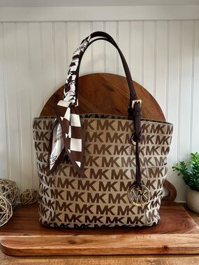 Michael Kors Signature MK Logo Tote